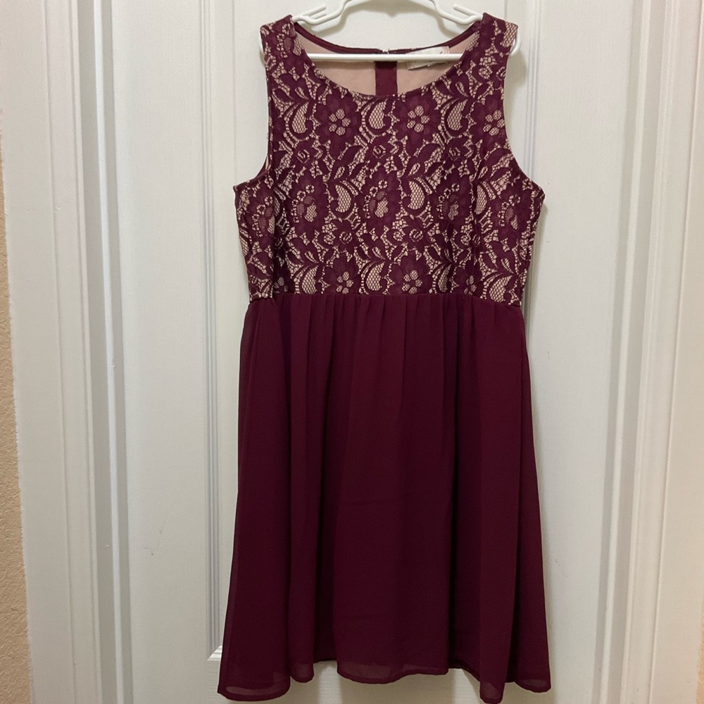 Lace top dress